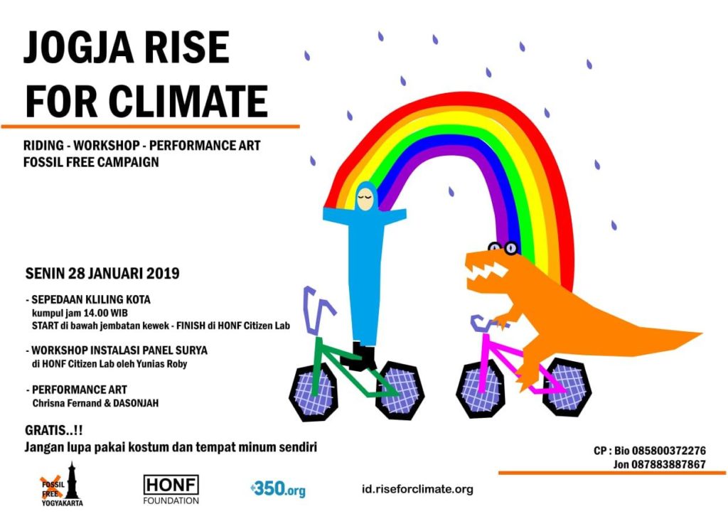 Jogja rise for climate poster